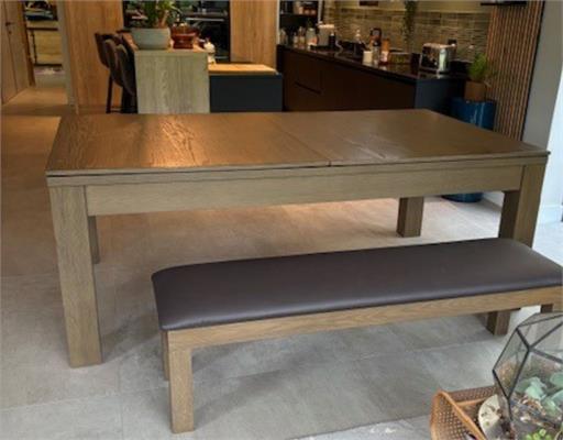 Signature Chester Silver Mist Solid Wood Pool Dining Table 7ft: Warehouse Clearance